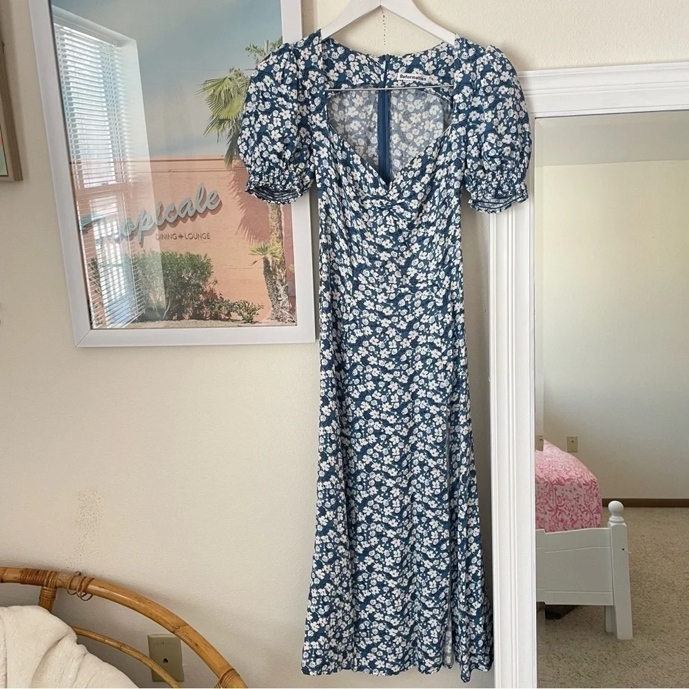 Reformation Lacey Floral Midi Dress in Raquel Print - Picture 3 of 8